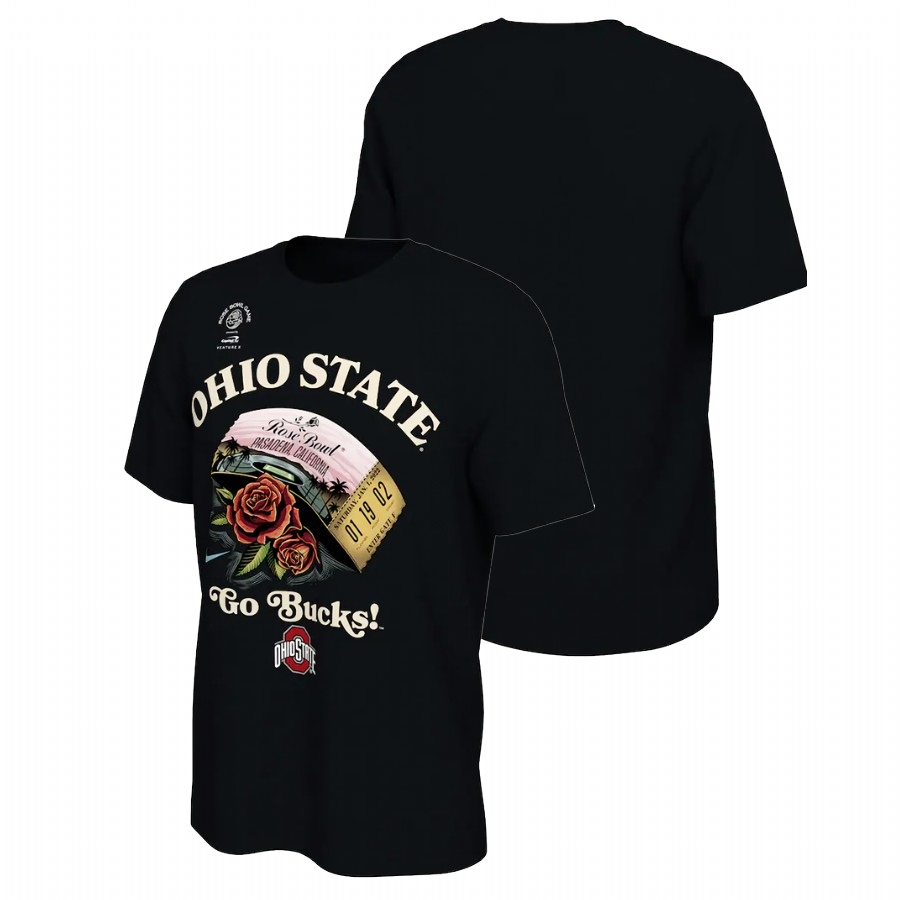 Ohio State Buckeyes Men's NCAA Black 2022 Rose Bowl Mantra College Football T-Shirt BUN5849GA
